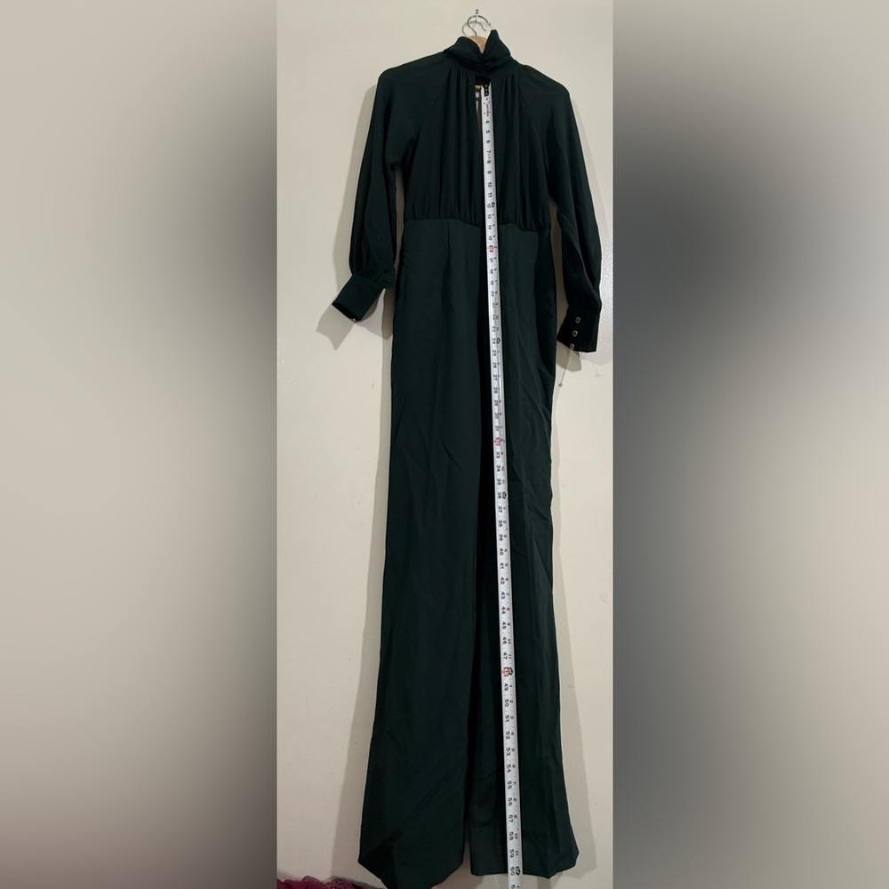 Marciano Dark Green Long-Sleeve High-Neck Jumpsuit - Picture 5 of 8